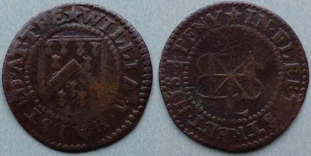Fleet Street, William Halsted halfpenny token